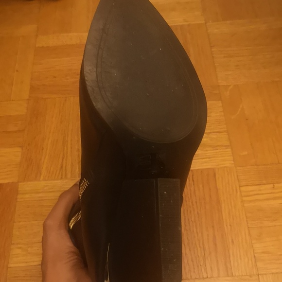 Black and Gold Ankle Boots - Picture 4 of 5